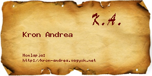 Kron Andrea névjegykártya